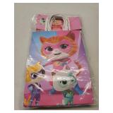 pocacy 12pcs Super Cats Party Favor Gift Bags with Handles, Super Cats Birthday Party Supplies for Kitties Party Decorations Decor "