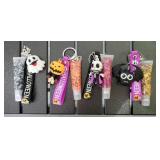 4pcs Halloween Face Glitter Gel, Halloween Keychain with Orange Purple Skull Pumpkin Body Glitter Face Paint, Chunky Glitter for Face Body Hair for Party Rave Music Festival Carnival Makeup