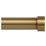 Ivilon Drapery Window Curtain Rod - End Cap Style Design 1 Inch Pole. 28 to 48 Inch Color Warm Gold