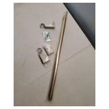 Ivilon Drapery Window Curtain Rod - End Cap Style Design 1 Inch Pole. 28 to 48 Inch Color Warm Gold