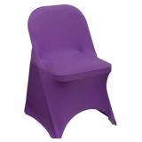 YOUR CHAIR COVERS - Stretch Spandex Folding Chair Cover Purple "