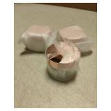 Clear Frosted Round Glass Jar With Rose Gold Lid, Empty Small Sample Travel Size Cosmetic Containers Pot For Eye gel Face Cream Makeup Beauty Products Oil Salve Ointment DIY Slime (30g / 1 oz, 3 Pack)