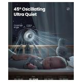 Gaiatop Baby Stroller Fan, 4000mAh Oscillating Mini Portable Fan with Light, 4 Speeds Battery Operated Small Handheld Desk Fan, 360Â° Rotate Flexible Tripod Clip On Fan for Car Seat Crib Travel Blac