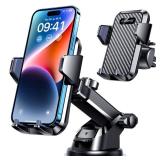 VANMASS 85+LBS Strongest Suction & Military-Grade 2025 Ultimate Car Phone Mount Patent & Safety Certs Cell Phone Holder Truck Stand for Dashboard Windshield Vent for iPhone 16 15 Pro Max 14 Samsung