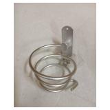 Hair Dryer Holder Wall Mounted Organizer Spiral Stand Holder Rack Aluminum Bathroom Shelf Storage Bathroom Accessory Wall Shelf (Silver)
