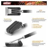 GRILLART Grill Brush and Scraper with Deluxe Handle, Safe Wire Grill Brush BBQ Cleaning Brush Grill Grate Cleaner for Gas Infrared Charcoal Porcelain Grills, BR-8529
