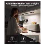 EZVALO Under Cabinet Lights, 1900mAh Rechargeable Motion Sensor Lights Indoor 3 Color Temps, 80 LED Closet Lights Wireless, Dimmable Under Counter Lights for Kitchen, Stairs, Hallway (2 Pack)