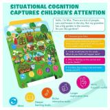 Kids Learning Tablet Educational Learning Pad for Toddlers 2-5 to Learn Alphabets, Numbers, Foods, Time, Music, Talking Cards for Toddlers Learning Educational Toy Kids Gifts