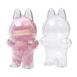 Moruiero Protective Case for LABUBU, Clear Display Case with Keychain, (Doll Excluded, 1PCS Style A Standing)
