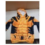Superhero Full Set Cosplay Hero Costume Hoodie and Pants Yellow Adult XS