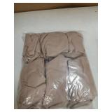 Lavish Waterproof PU Leather Seat Covers for Chairs 6pk Khaki