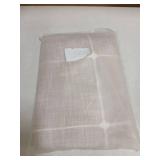 Qubjus Round Cotton Linen Tablecloth Beige 48in