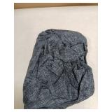 Rectangular 8ft Tablecloth with Elastic Blue With Black Pattern