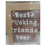 Best Friends Forever Rustic Wood Sign Picture Frame
