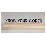Know Your Worth Decor