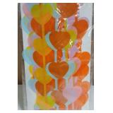 Round Funny 2pk Fringe Curtain Party Decor Hearts