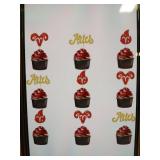 Cupcake Toppers Aries Red and Gold 24pcs