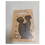 To My Dad Wooden Cutting Board Gift From Daughter