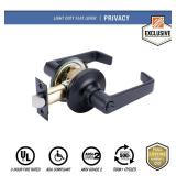 Light Duty Commercial Privacy (bed/bath) Lever, ADA, UL 3-Hour Fire, ANSI Grade 2, Matte Black Finish