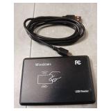HiLetgo 125Khz EM4100 USB RFID ID Card Reader Swipe Card Reader Plug and Play with Cable First 10 Digit (Only Read 125kHz ID Card, Cannot Read IC Card. See Product Pictures)