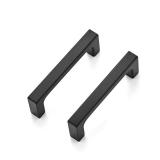 Ravinte 5 Pack Solid 3 Inch Kitchen Square Cabinet Handles Matte Black Pulls Drawer Pulls Kitchen Cabinet Hardware Flat Black Handles