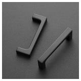 Ravinte 5 Pack Solid 3 Inch Kitchen Square Cabinet Handles Matte Black Pulls Drawer Pulls Kitchen Cabinet Hardware Flat Black Handles