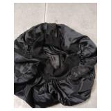 ZHENSILK 2Pcs Silk Bonnet for Sleeping, Satin Hair Bonnets, Soft Elastic Band Silk Sleep Cap, Hair Wrap for Women(Black)
