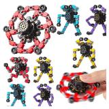 Gokeey Fidget Spinners 8 Pcs for Kids and Adults Stress Relief Sensory Toys for Boys and Girls Fingertip Gyros Party Favors Sensory Fidget Toys Stocking Stuffers Bulk Gifts Trasransformable