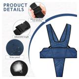 Datanly Wheelchair Safety Belt Torso Support Vest Wheelchair Seat Belt with Adjustable Straps Anti Fall Wheelchair Vest for Elderly Patients (Dark Blue)