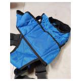 Datanly Wheelchair Safety Belt Torso Support Vest Wheelchair Seat Belt with Adjustable Straps Anti Fall Wheelchair Vest for Elderly Patients (Dark Blue)