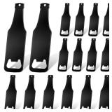 16 Pieces Stainless Steel Bottle Opener Bottle Shaped Can Openers Black Beer Opener Flat Handle Beer Bottle Opener for Home Kitchen Bar Restaurant Party Tools Supplies