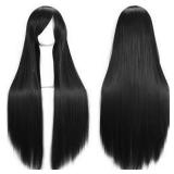 Akstore Wigs 32 inch Long Straight Anime Fashion Women