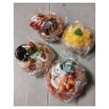 Hiawbon Artificial Food Egg Tart Models Realistic Simulated Fruit Egg Tart Fake Dessert for Home Kitchen Decor Display Props Decoration Model ,4 Pack