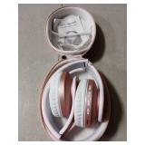 ZIHNIC Bluetooth Headphones Over-Ear, Foldable Wireless and Wired Stereo Headset Micro SD/TF, FM for Cell Phone,PC,Soft Earmuffs &Light Weight for Prolonged Wearing(Rose Gold)