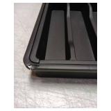 Black Plastic Cutlery Drawer Organizer Tray (Slight Chip Left Corner)