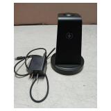 Wireless IPhone/Air Pod/Apple Watch Charging Stand With Power Adapter (Black)