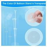 Balloon Stand Kit 4 sets Balloon Arch Stand with Base and Balloon Sticks for Christmas Table Graduation Wedding Birthday Baby Shower Gender Reveal Party New Year Decorations
