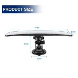 Car Rear View Mirror with Suction Cup, Anti Glare Wide Angle HD Auto Inside Rearview Mirror, 360 Degrees Adjustable Reduce Blind Spots, Universal for Vehicle, Marine, Boat, Truck, SUV, Van