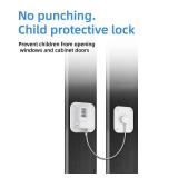 2 Packs Refrigerator Lock - Heavy Duty Combination Fridge Lock, Child/Baby Proofing Lock for Cabinets, Closets, Drawers, Window and More, Easy Install and Use (White)