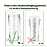 Replacement Part for Nutri Ninja Blender 2-Pack 32oz Replacement Cups Compatible with Nutri Ninja Auto-iQ Series Blenders