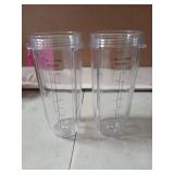 Replacement Part for Nutri Ninja Blender 2-Pack 32oz Replacement Cups Compatible with Nutri Ninja Auto-iQ Series Blenders