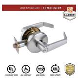 Universal Hardware Com. 2-3/4 in. Satin Chrome Std. Duty Keyed Entry Door Lever - Retail: $59
