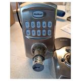 917 SmartCode Electronic Residential Lever featuring SmartKey Security in Satin Nickel - Retail: $193