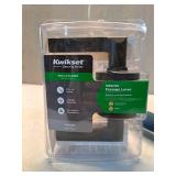 Kwikset Hollis Round Rose Matte Black Passage Hall/Closet Door Lever