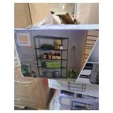 Black Anthracite 5-Tier Steel Wire Shelving Unit (48 in. W x 72 in. H x 18 in. D) - Retail: $139