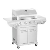 4 Burner Stainless Steel Propane Gas Grill with Side Burner - Retail: $399