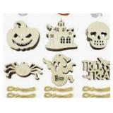 Halloween White Decorative Wood Cut-Outs
