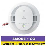 10-Year Battery and Hardwired Smoke and Carbon Monoxide Detector, Interconnectable, LED Lights and Voice Alarm 21032783 - Retail: $75