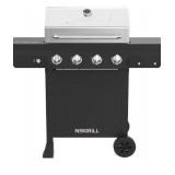 4-Burner Propane Gas Grill in Black with Stainless Steel Main Lid (Broken Button) - Retail: $249