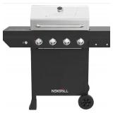 4-Burner Propane Gas Grill in Black with Stainless Steel Main Lid - Retail: $249